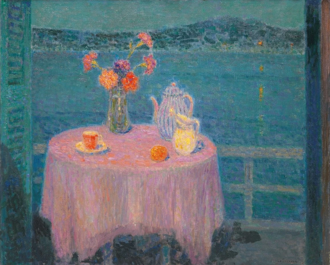 Henri Le Sidaner - 166, La Nappe Mauve, Villefranche, sur, mer, 1929